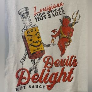 Louisiana Cajun Hot Sauce Tee - Red and Yellow on Cream
